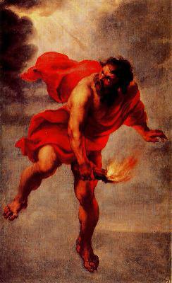 Jan Cossiers Prometheus Carrying Fire Sweden oil painting art